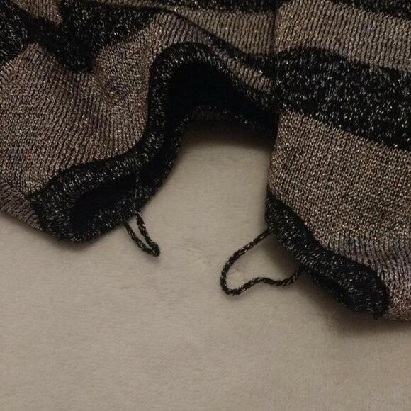 White House Black Market Striped Sheer Hem Blouse - Picture 11 of 13